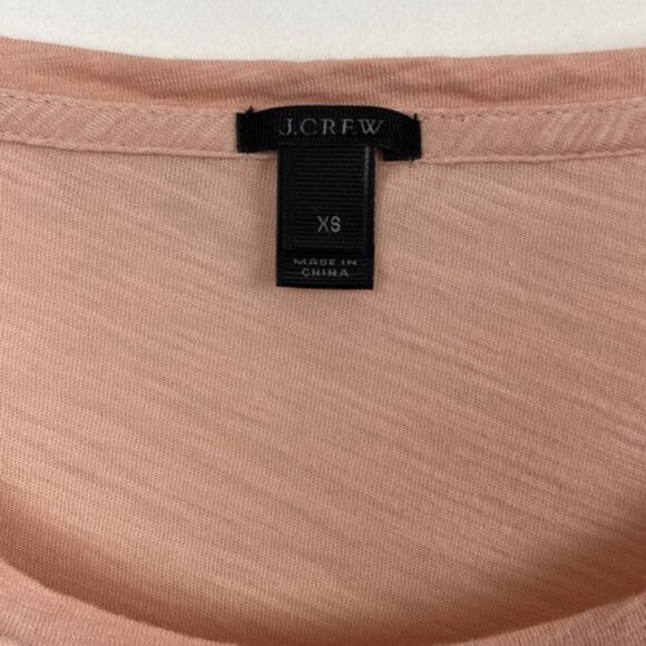J.Crew S / M Modern Graphic Tee T-Shirt Blush Pink Black & Gold Letters - Picture 3 of 14